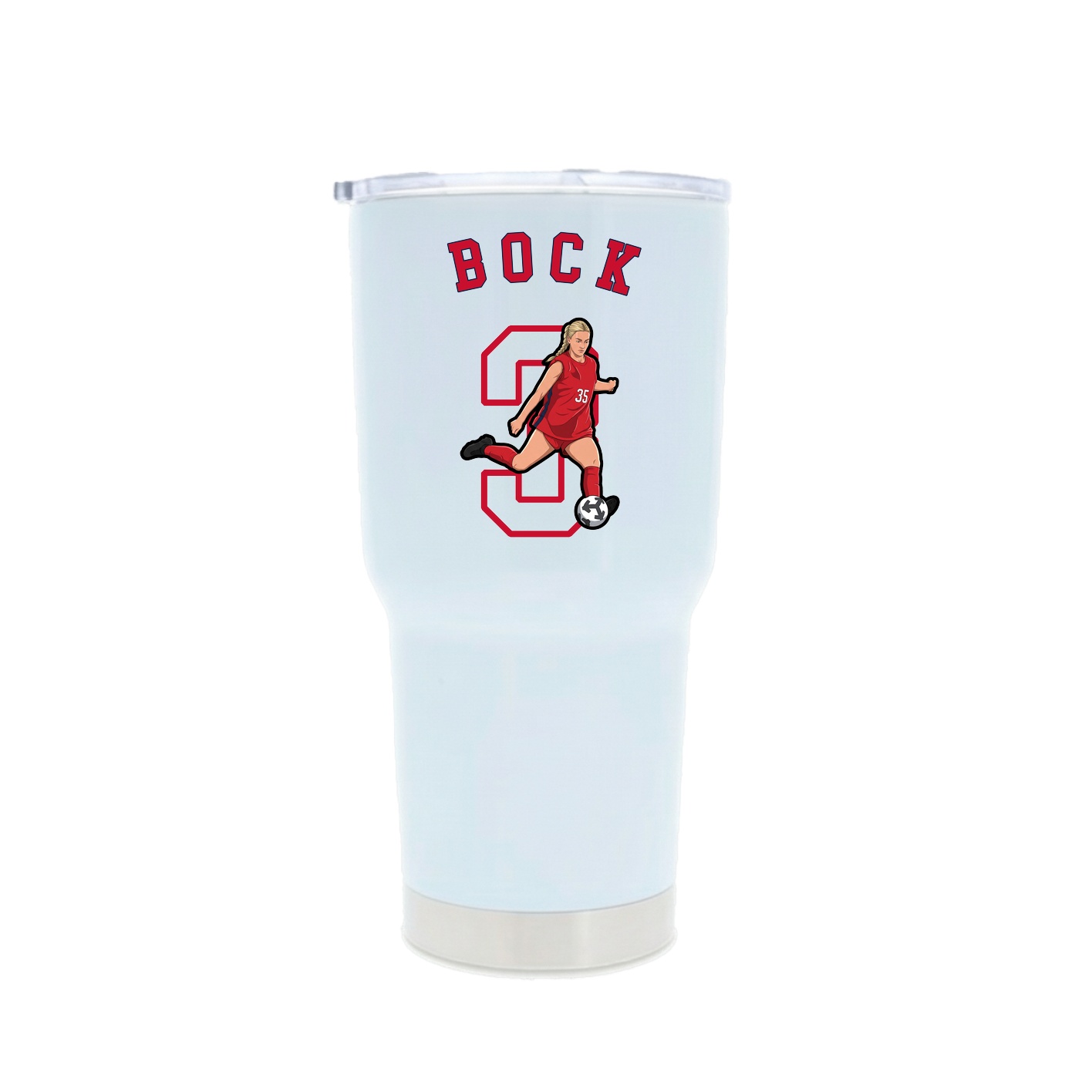 30oz Stainless Steel Tumbler — Shirsey Arch in White