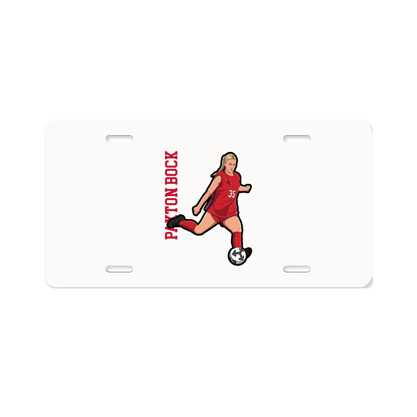 License Plate — Name Vertical in Classic