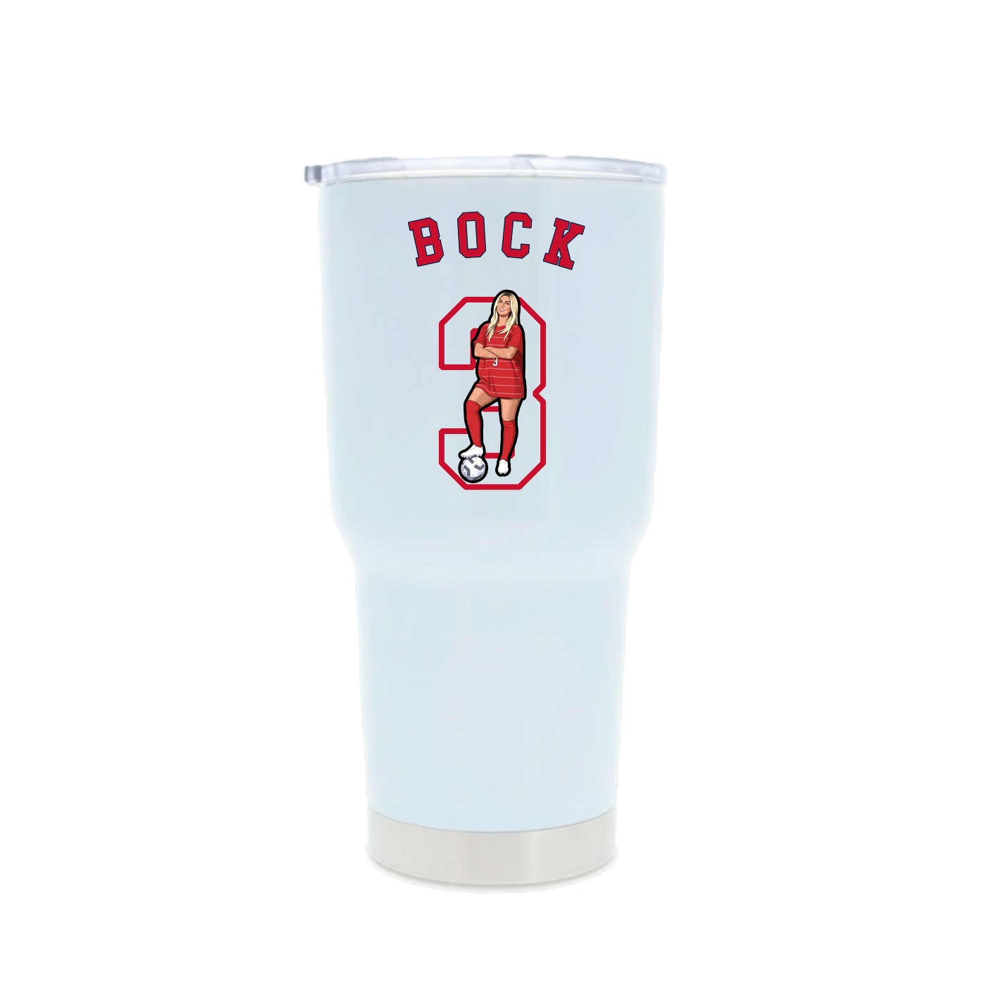 30oz Stainless Steel Tumbler — Shirsey Arch in White