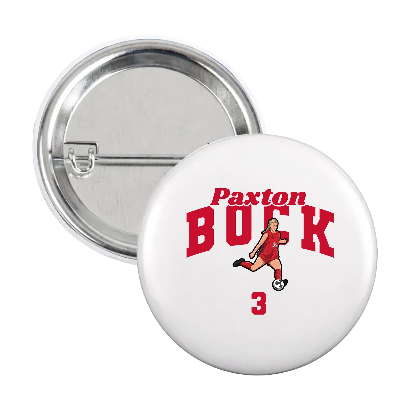 Game Day Button — Signature Arch in White