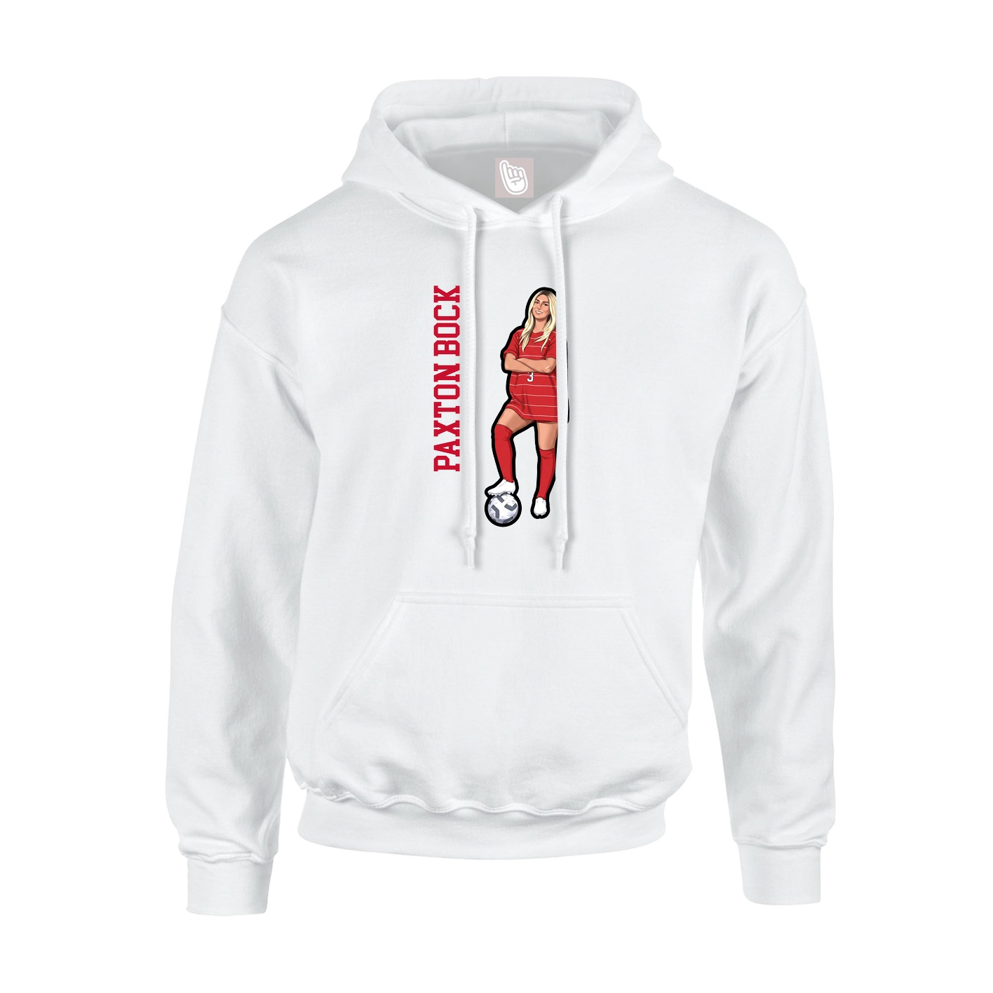 Hoodie — Name Vertical in White