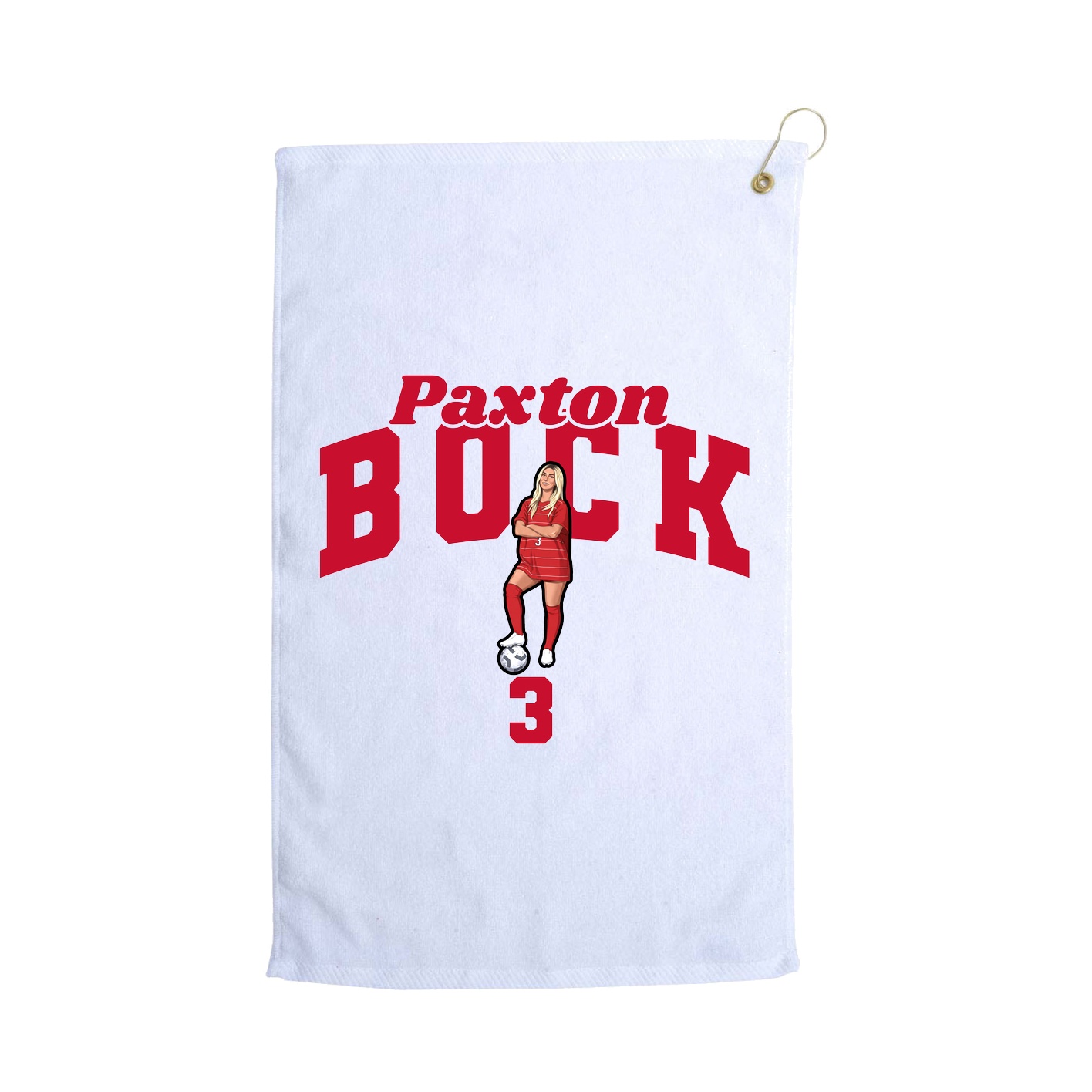 Golf Towel — Signature Arch in White