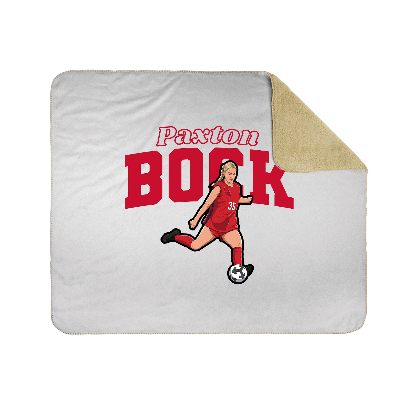 Throw Blanket — Name Arch in White