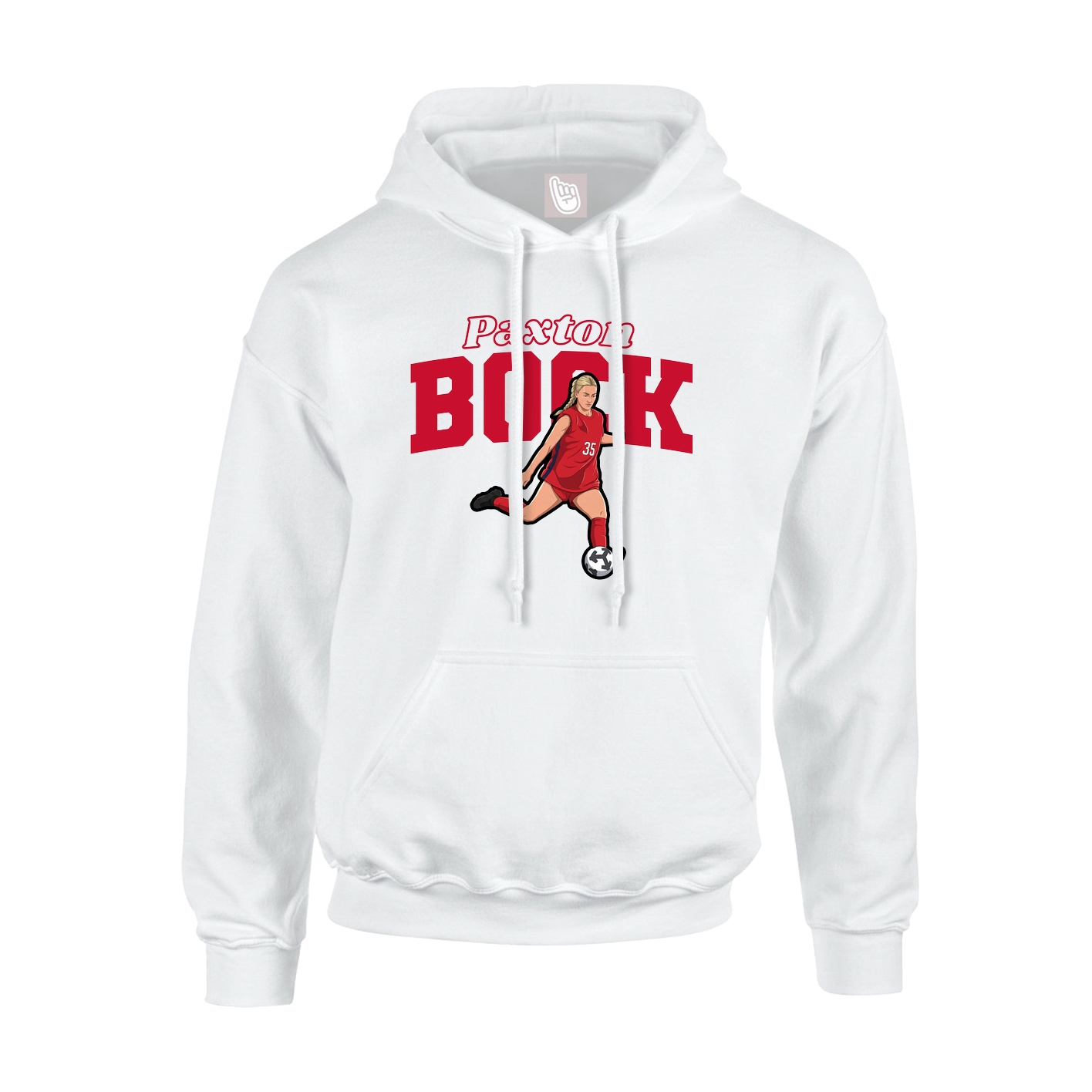 Hoodie — Name Arch in White
