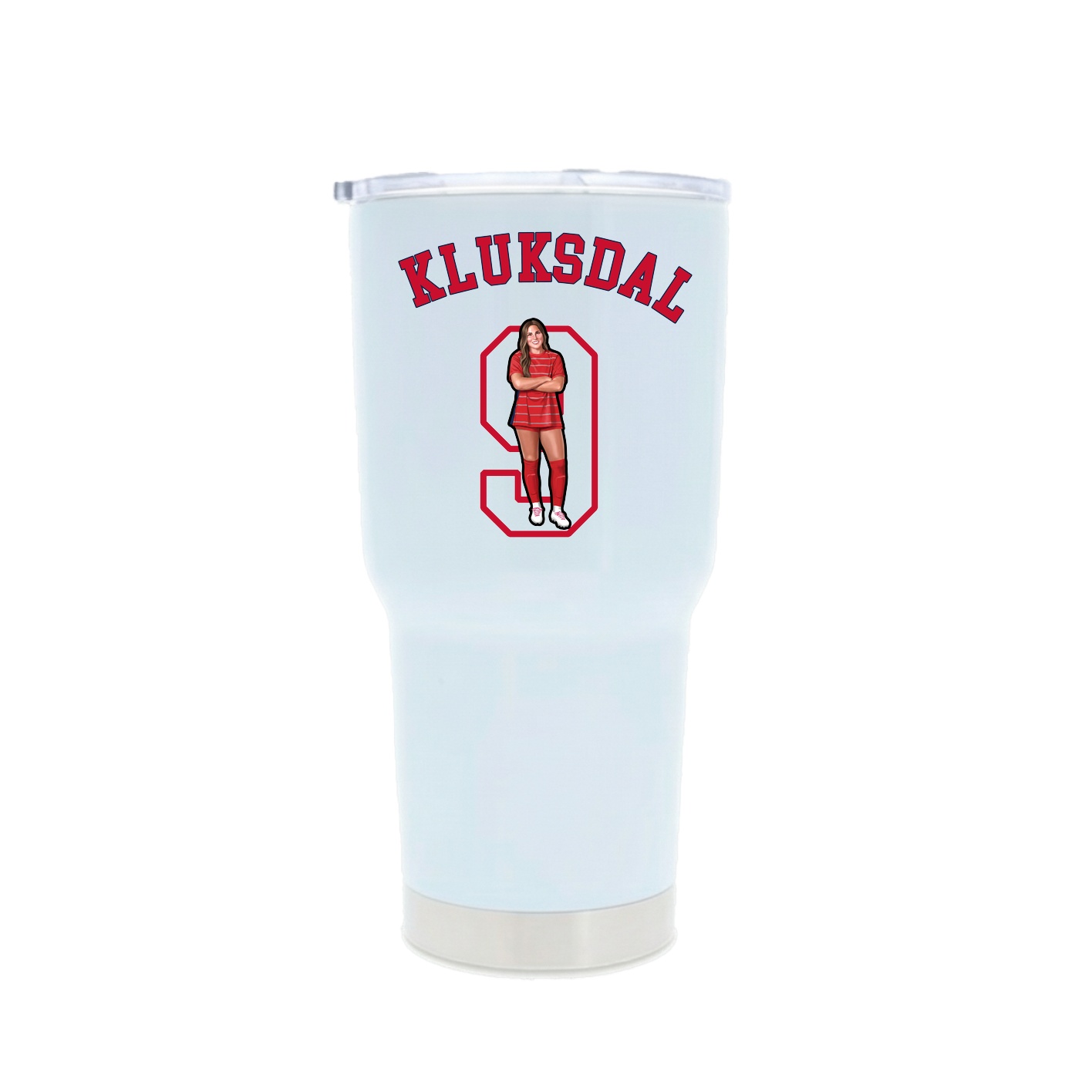 30oz Stainless Steel Tumbler — Shirsey Arch in White