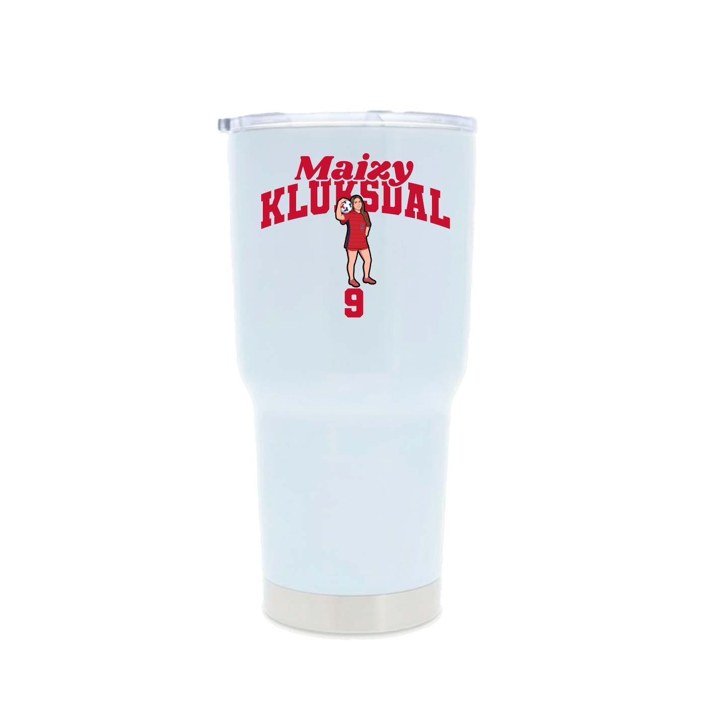 30oz Stainless Steel Tumbler — Signature Arch in White