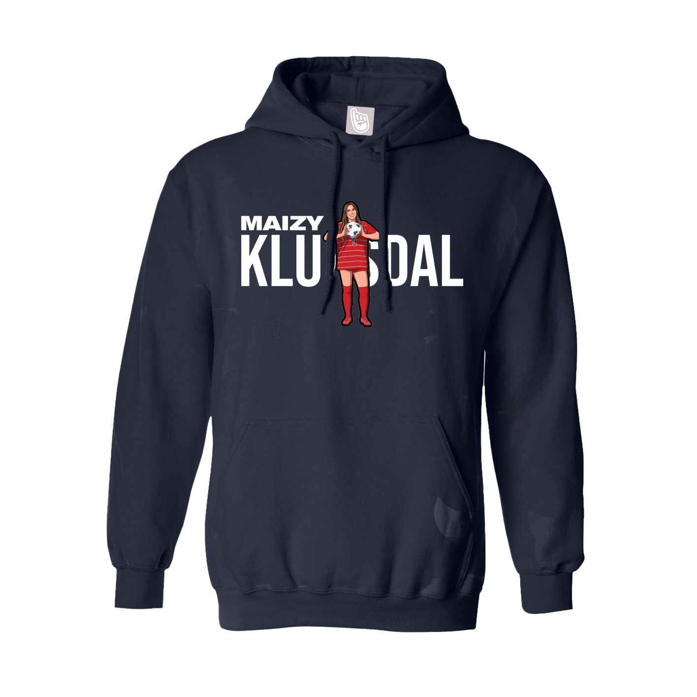 Youth Hoodie — Player Name in Navy