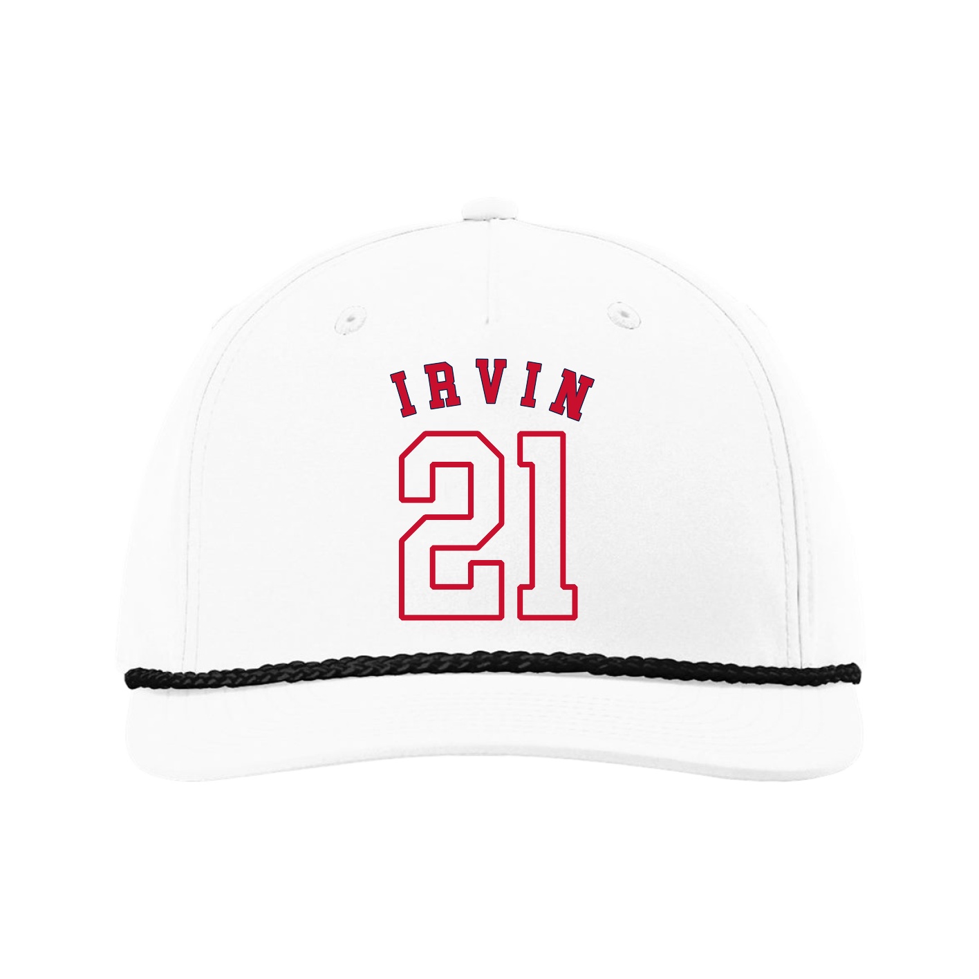 Five-Panel Classic Rope Cap — Shirsey Arch in White