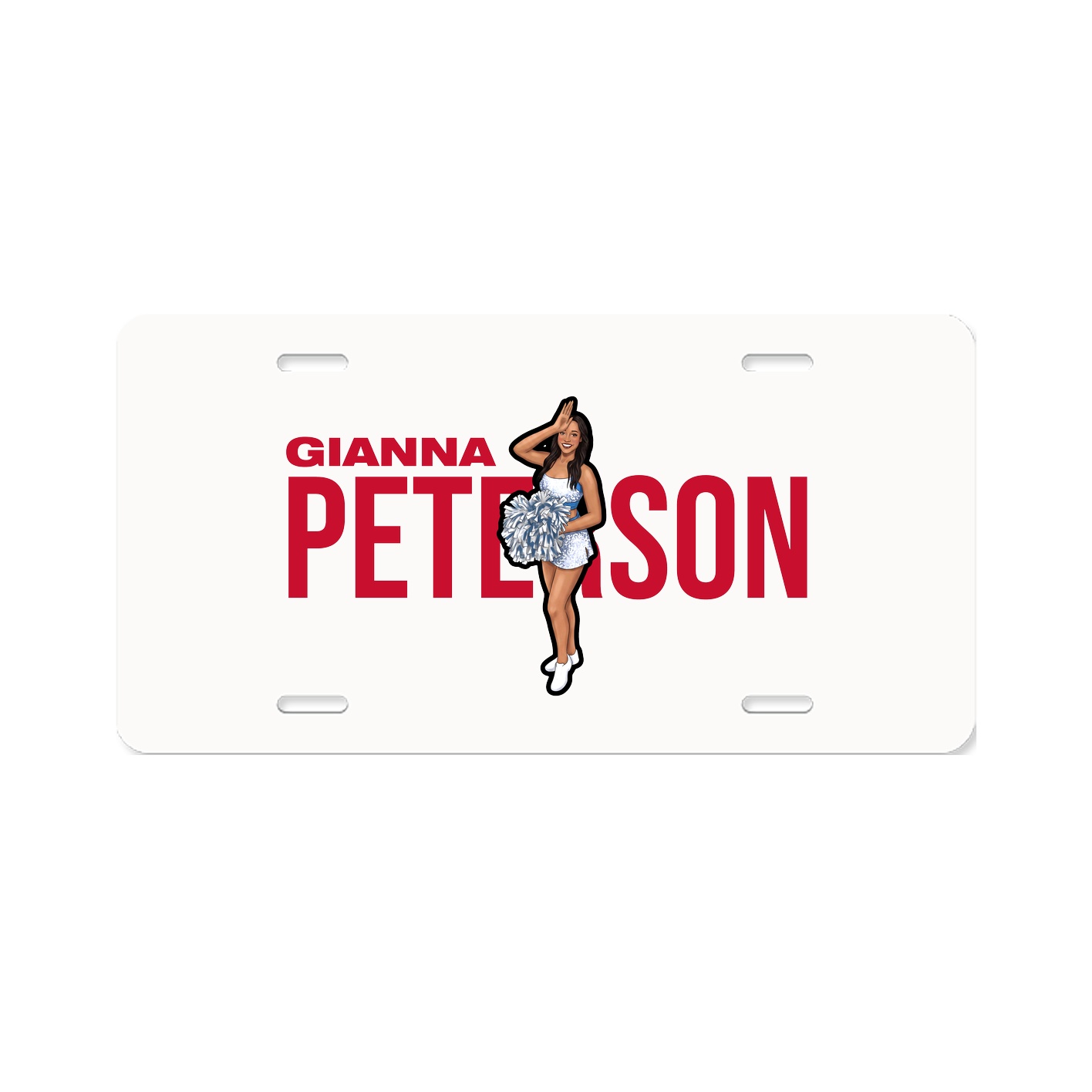 License Plate — Player Name in Classic