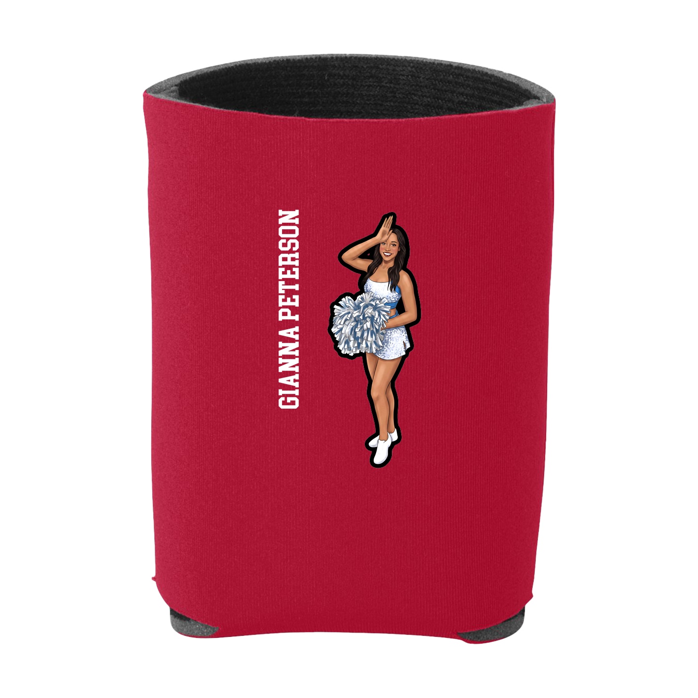 Can Holder — Name Vertical in Red