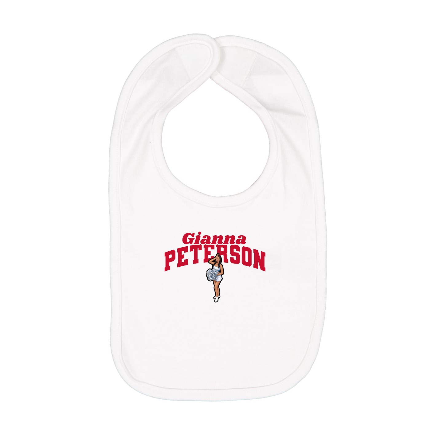 Infant Bib — Signature Arch in White