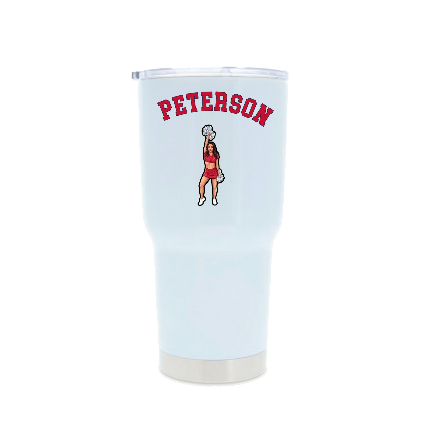 30oz Stainless Steel Tumbler — Shirsey Arch in White