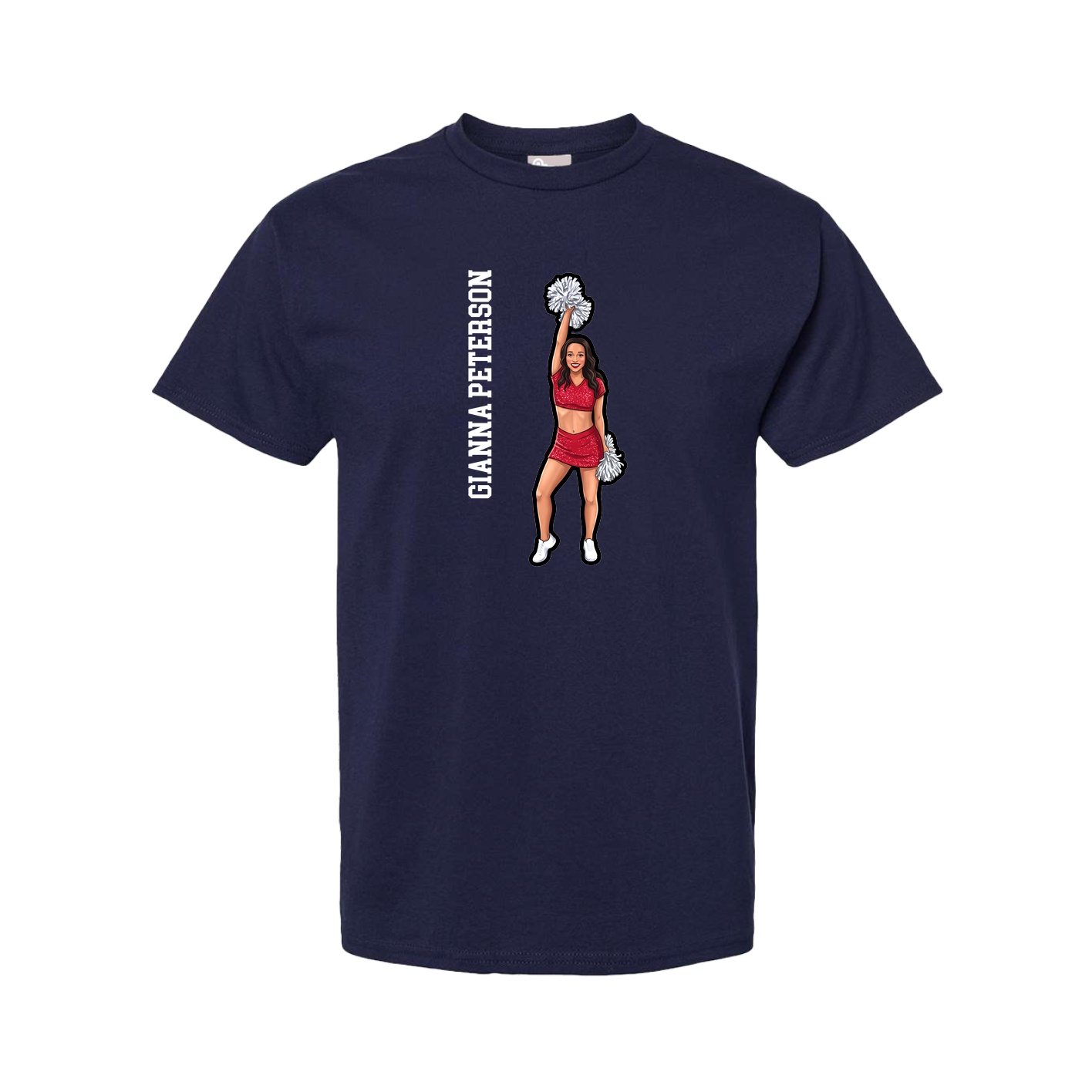 Tee — Name Vertical in Navy