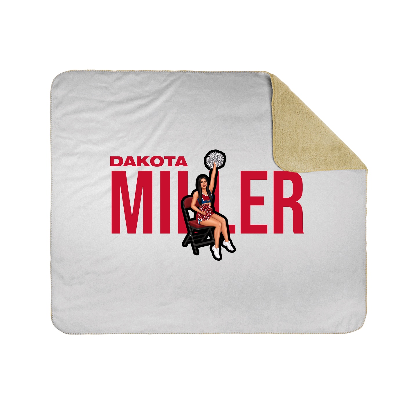 Throw Blanket — Player Name in White