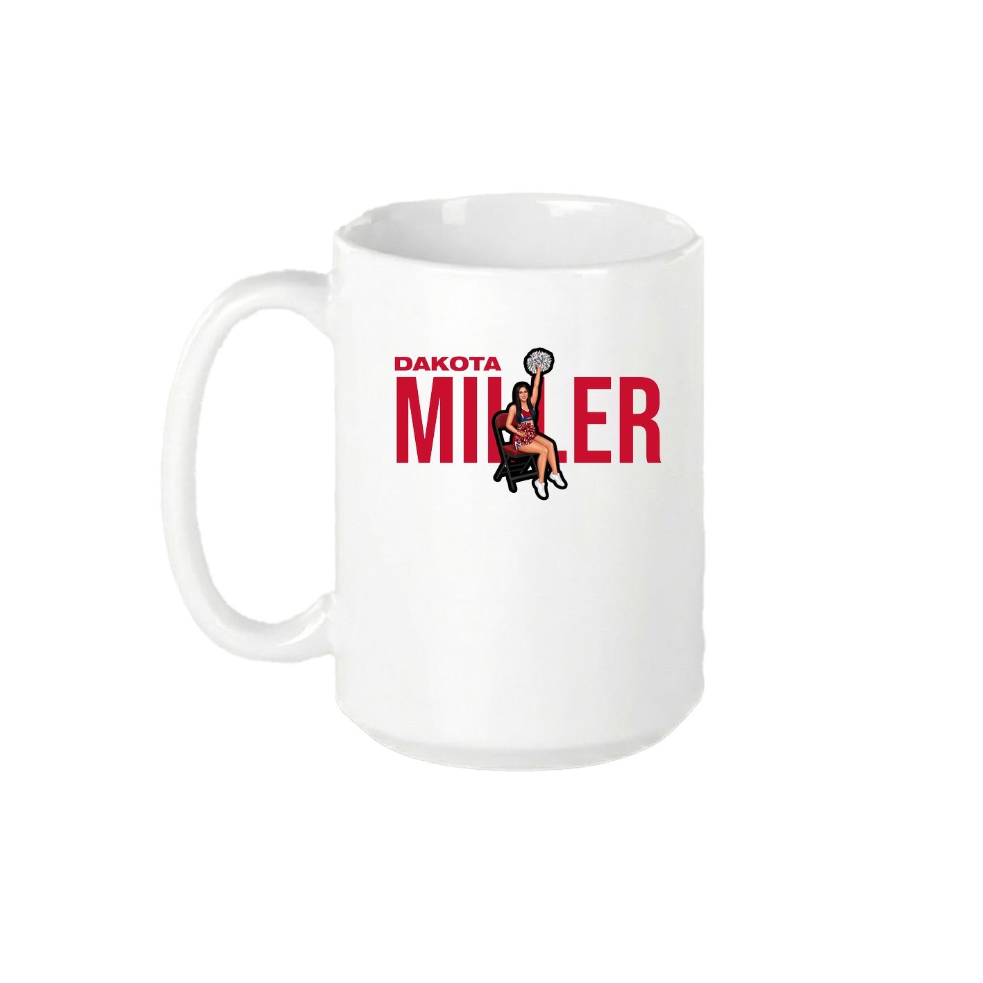 15oz Coffee Mug — Player Name in White