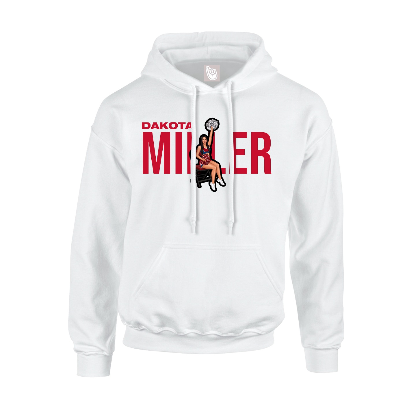 Youth Hoodie — Player Name in White