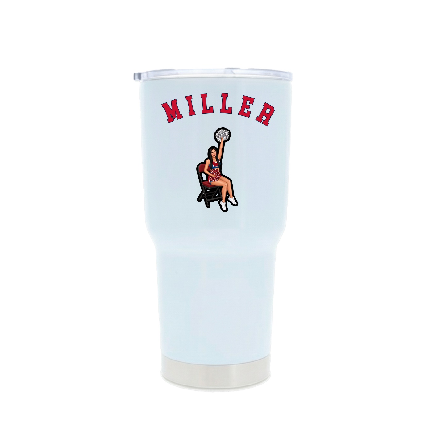 30oz Stainless Steel Tumbler — Shirsey Arch in White