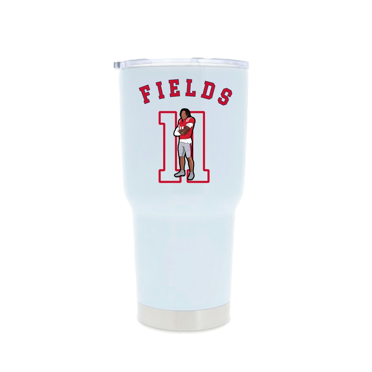 30oz Stainless Steel Tumbler — Shirsey Arch in White