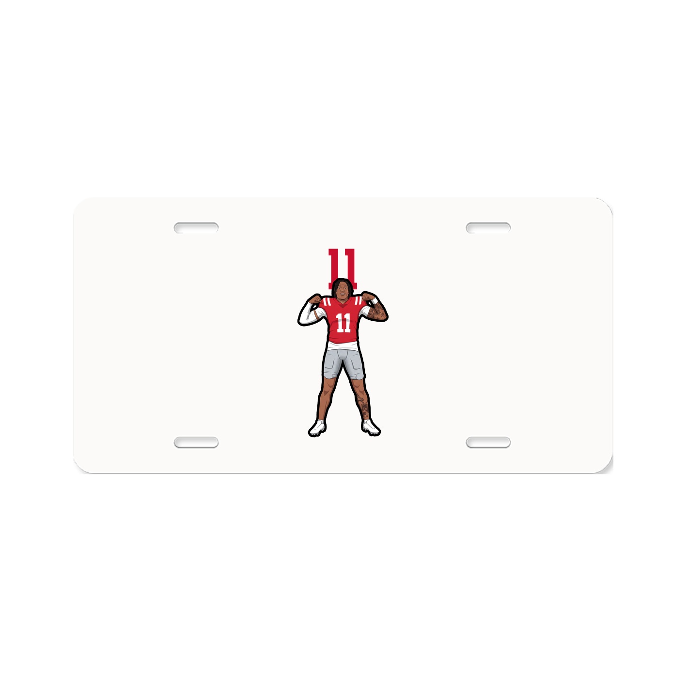 License Plate — Number Top in Classic