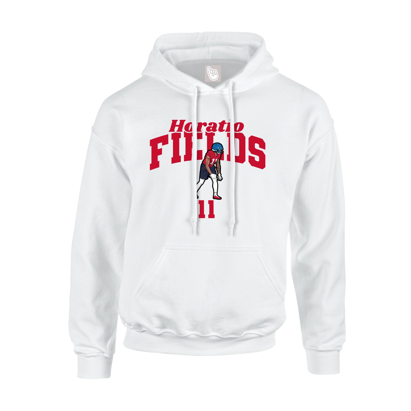 Hoodie — Signature Arch in White