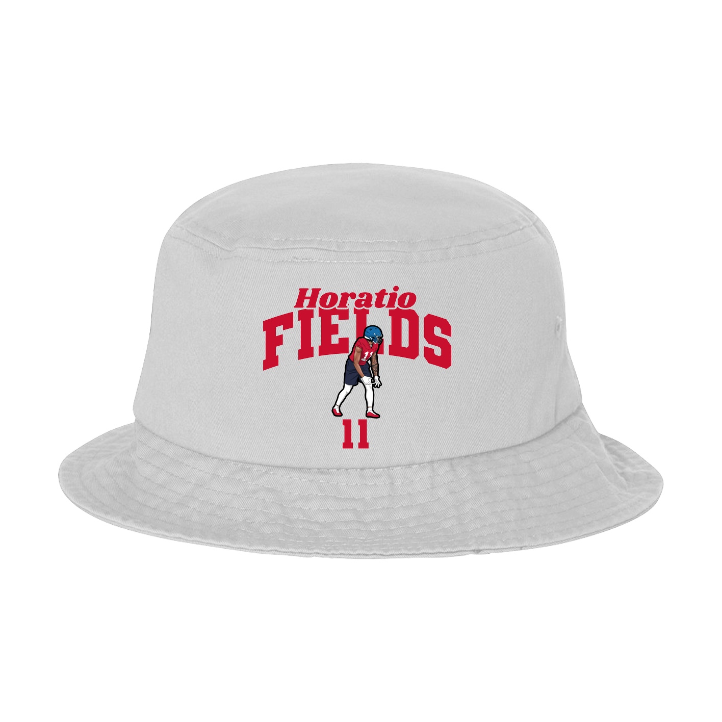 Bucket Cap — Signature Arch in White