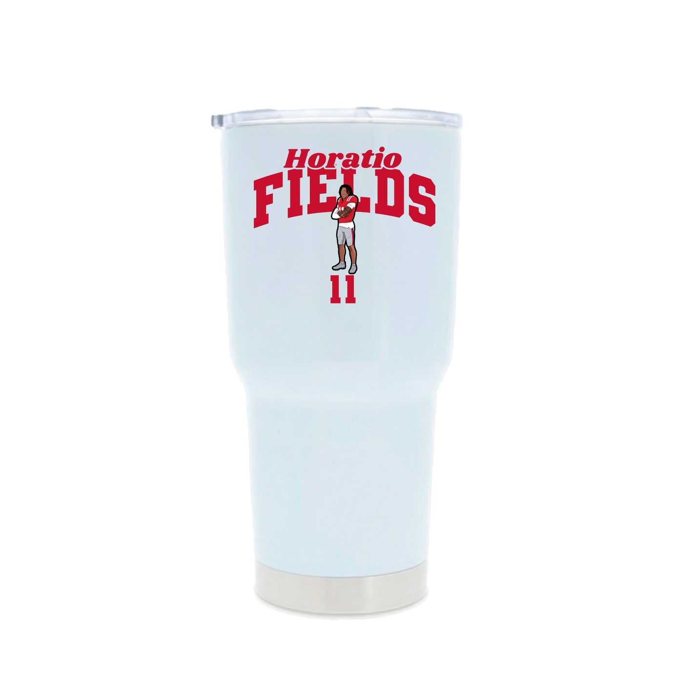 30oz Stainless Steel Tumbler — Signature Arch in White