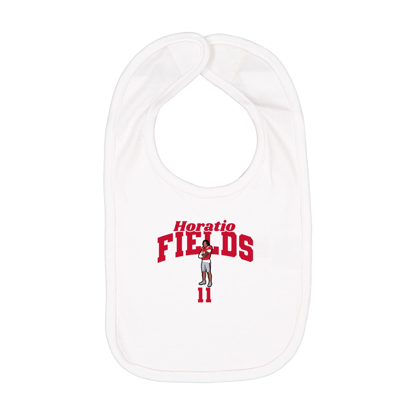 Infant Bib — Signature Arch in White