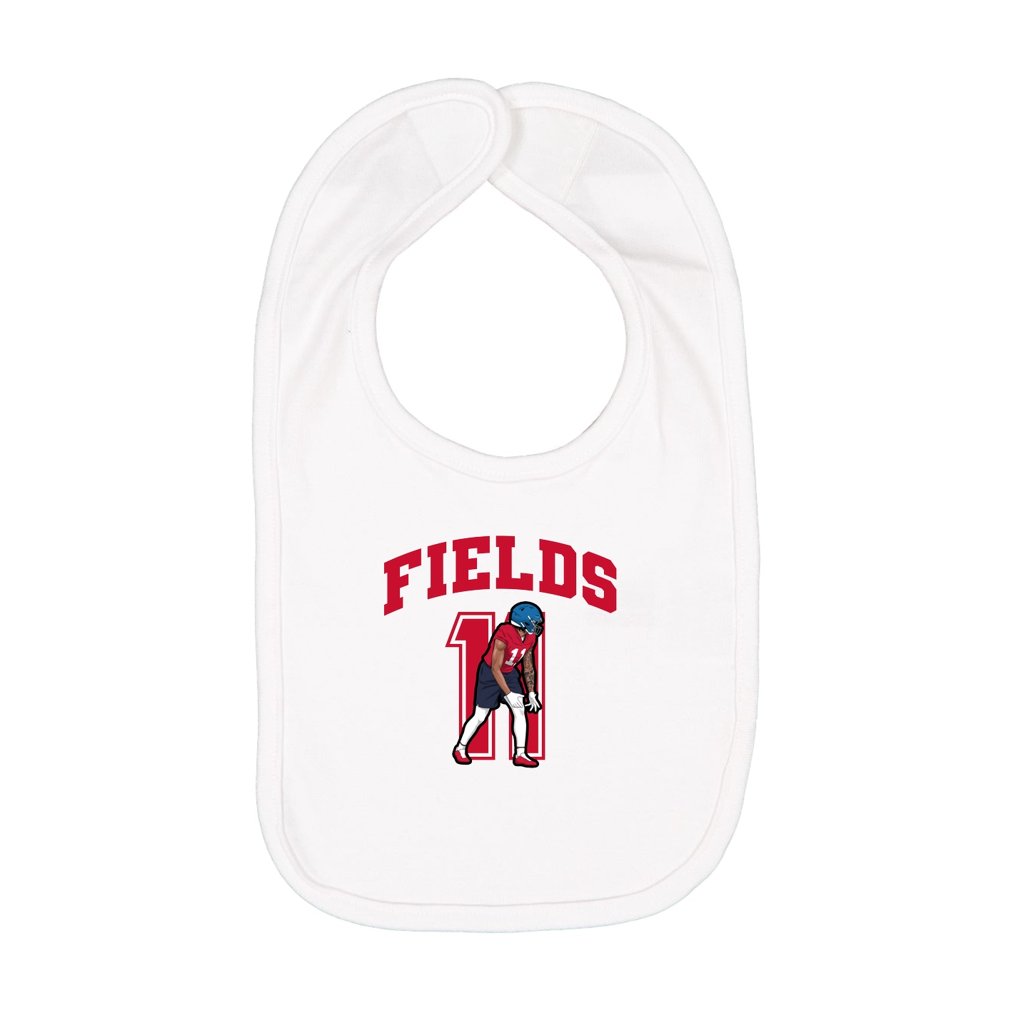 Infant Bib — Number in White