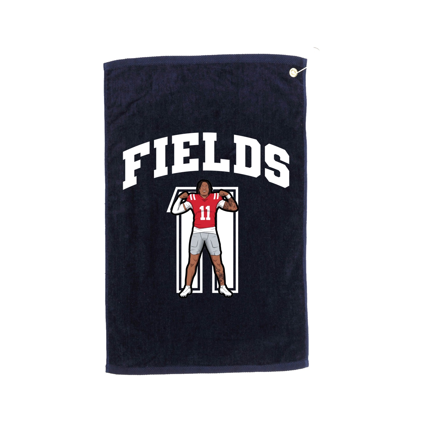 Golf Towel — Number in Navy