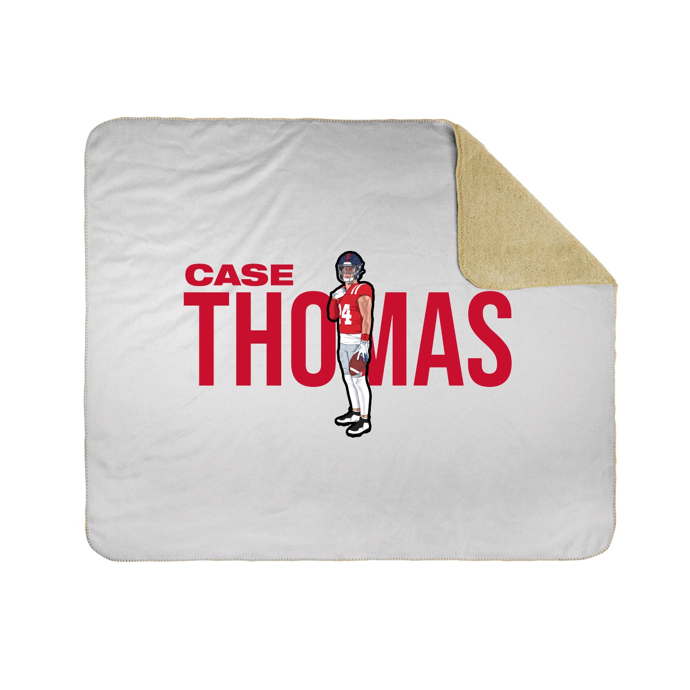 Throw Blanket — Player Name in White