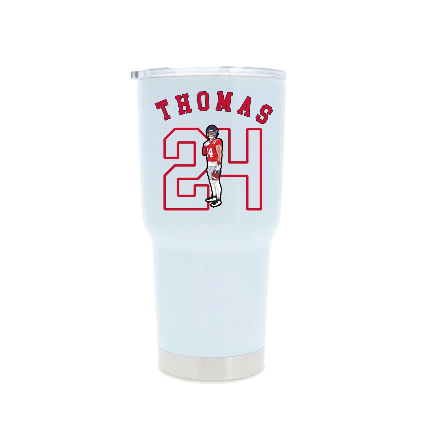30oz Stainless Steel Tumbler — Shirsey Arch in White