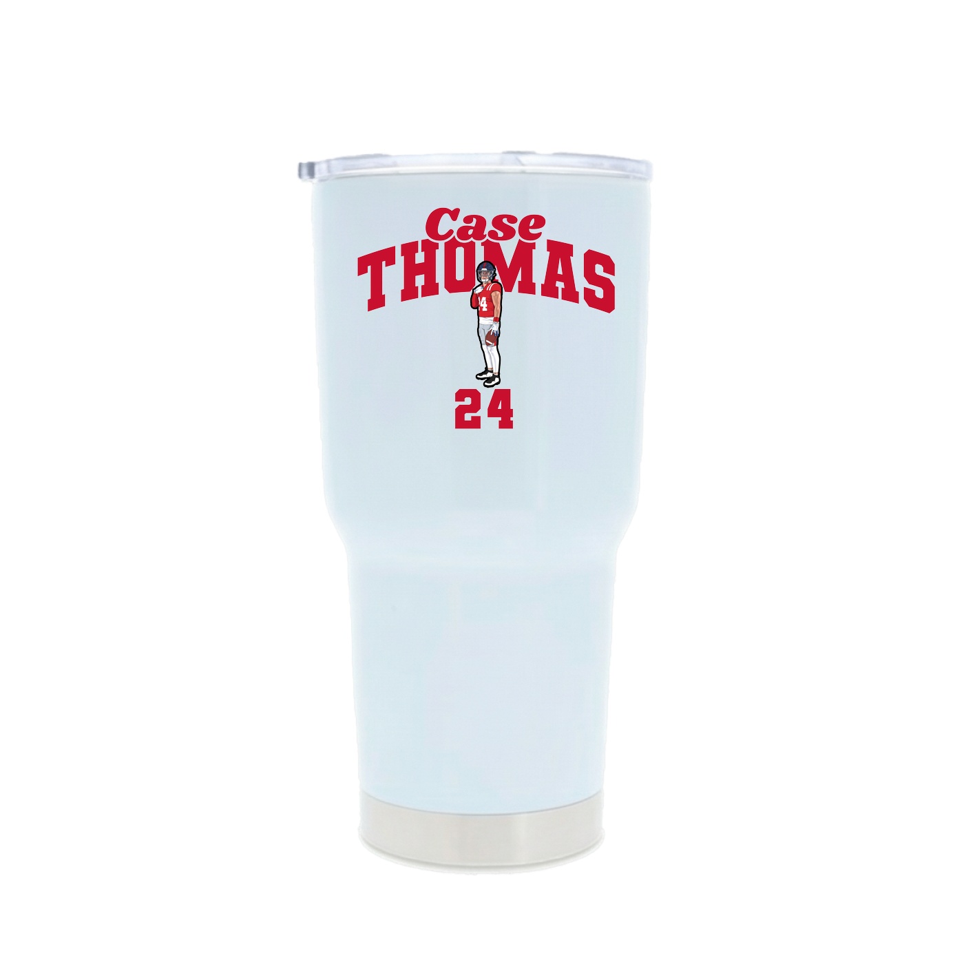 30oz Stainless Steel Tumbler — Signature Arch in White