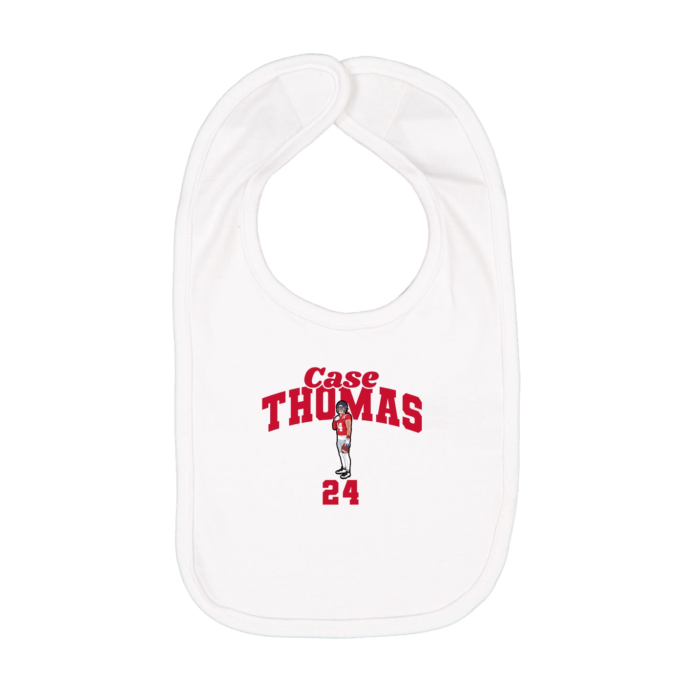 Infant Bib — Signature Arch in White