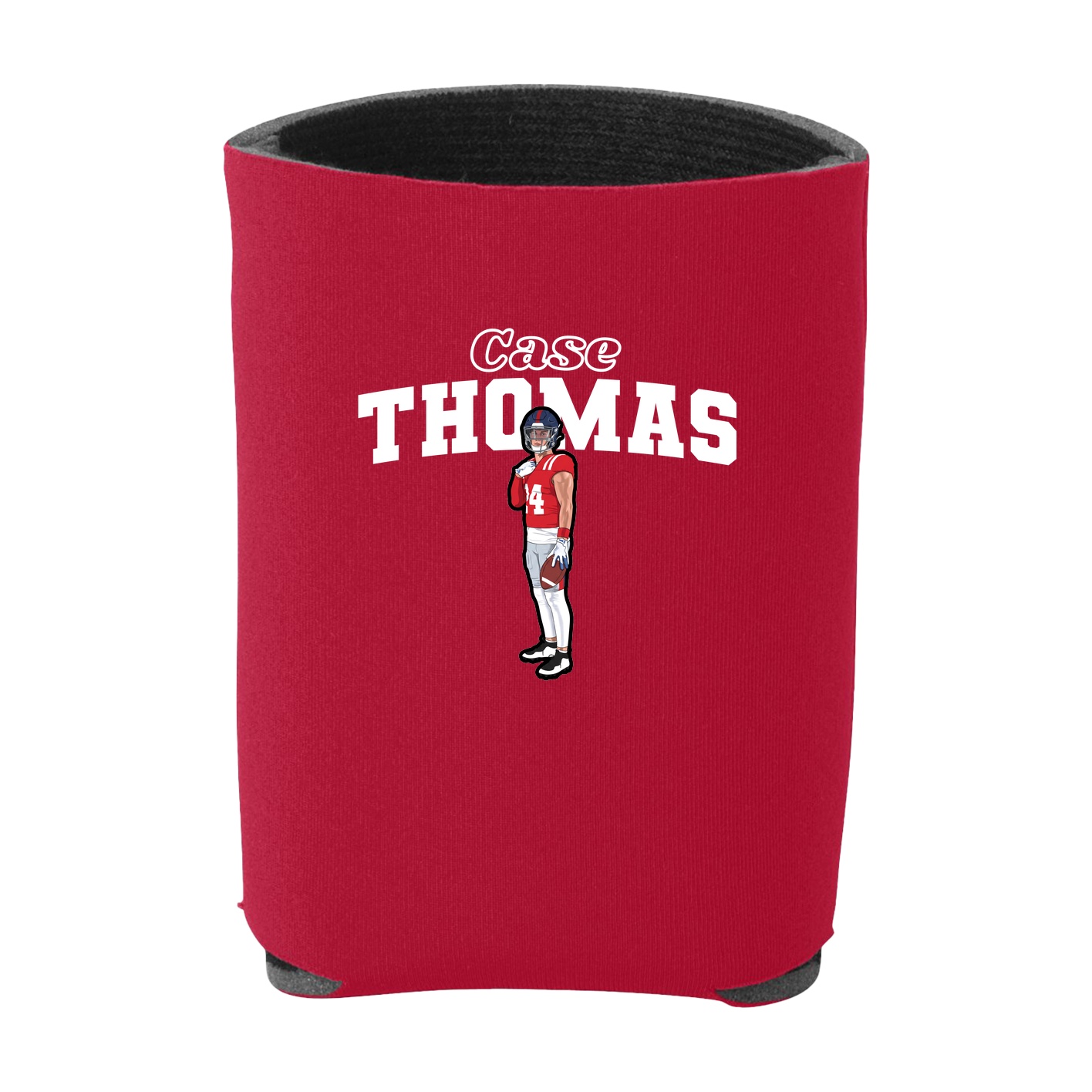 Can Holder — Name Arch in Red