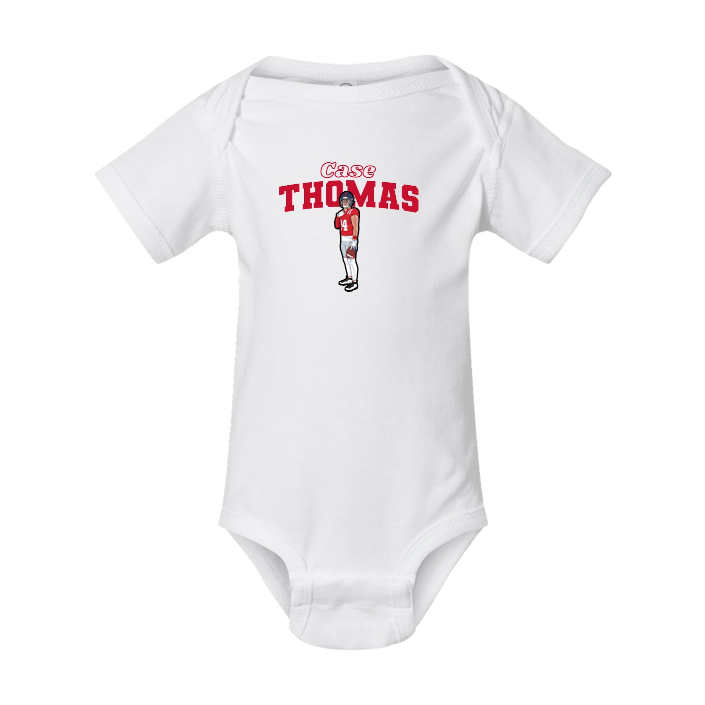 Baby Onesie — Name Arch in White