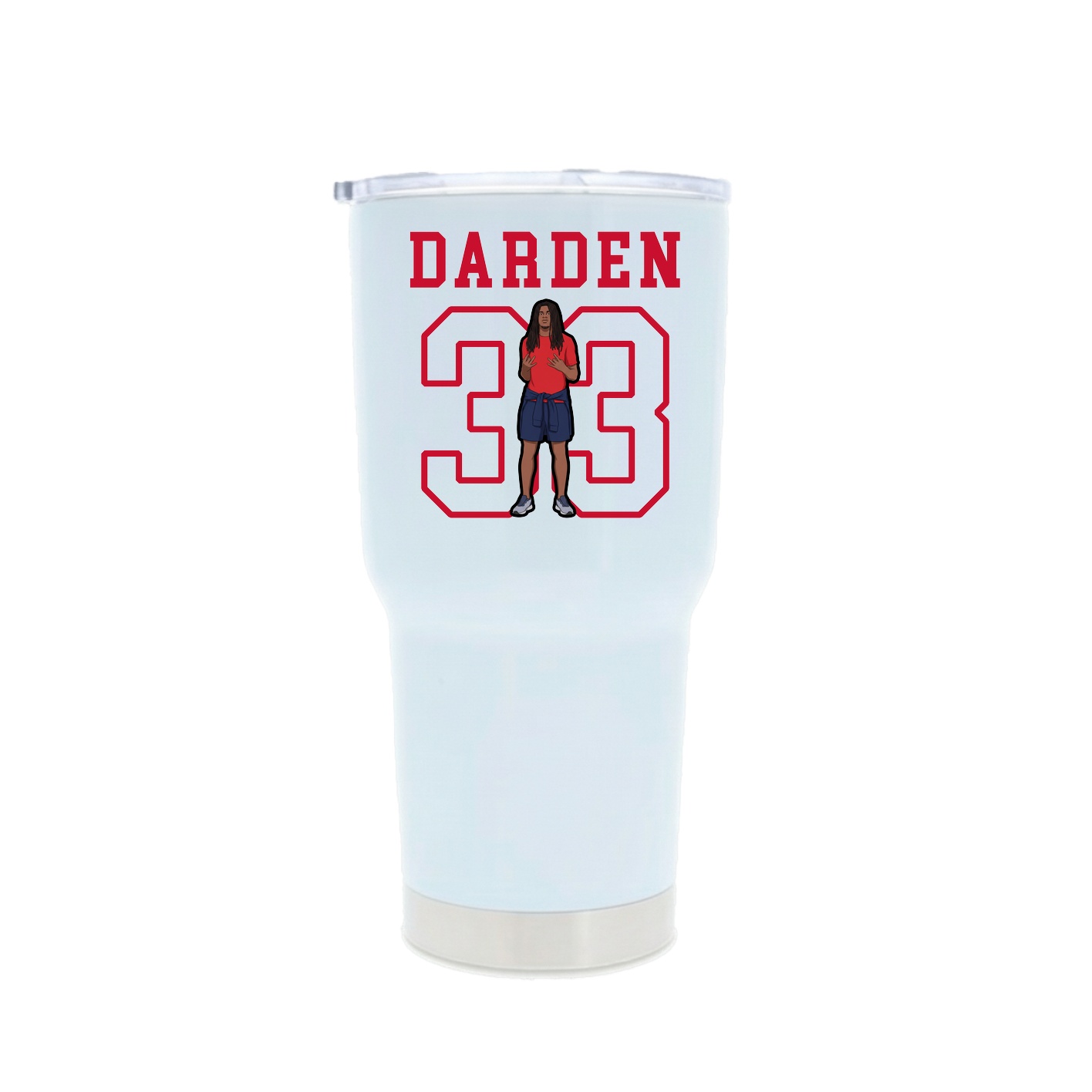 30oz Stainless Steel Tumbler — Shirsey in White