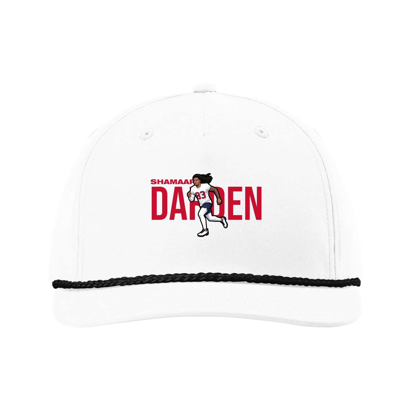 Five-Panel Classic Rope Cap — Player Name in White