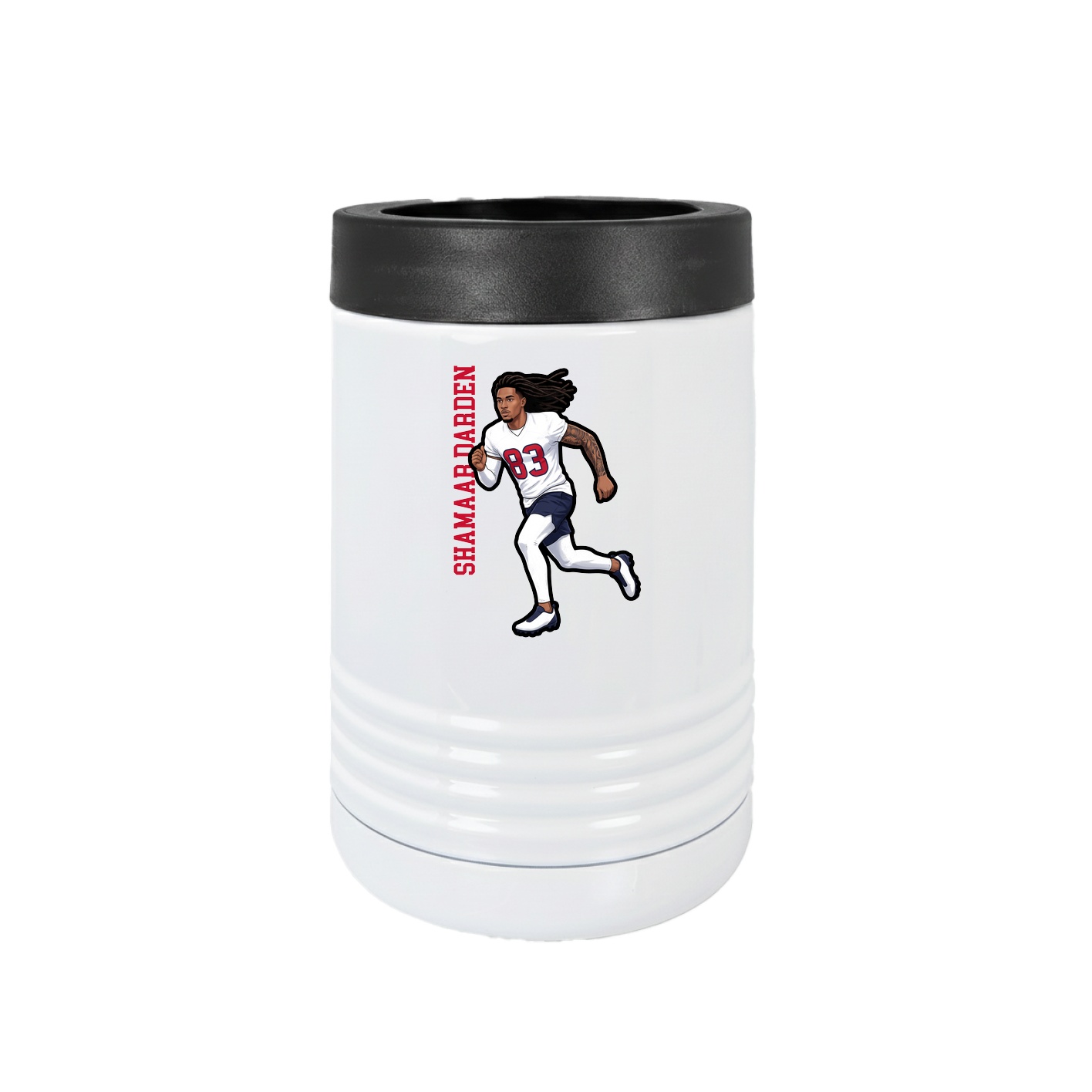 Beverage Holder — Name Vertical in White