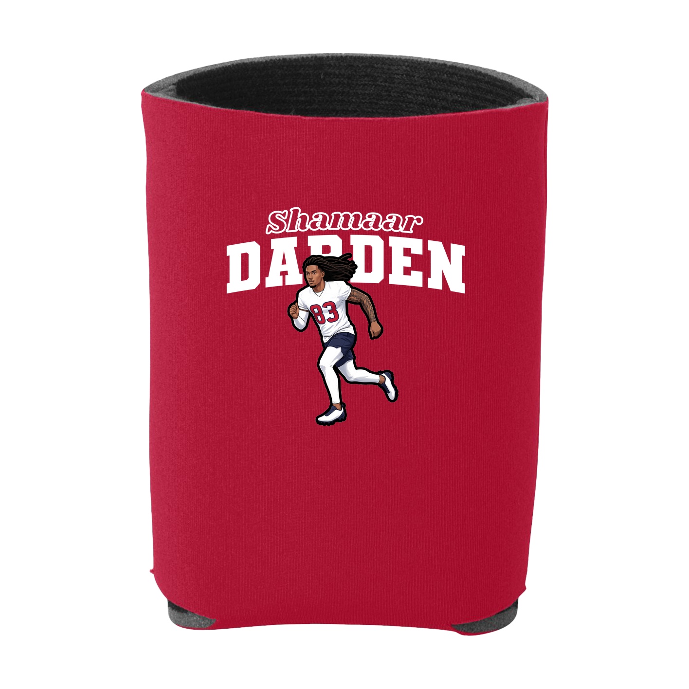Can Holder — Name Arch in Red