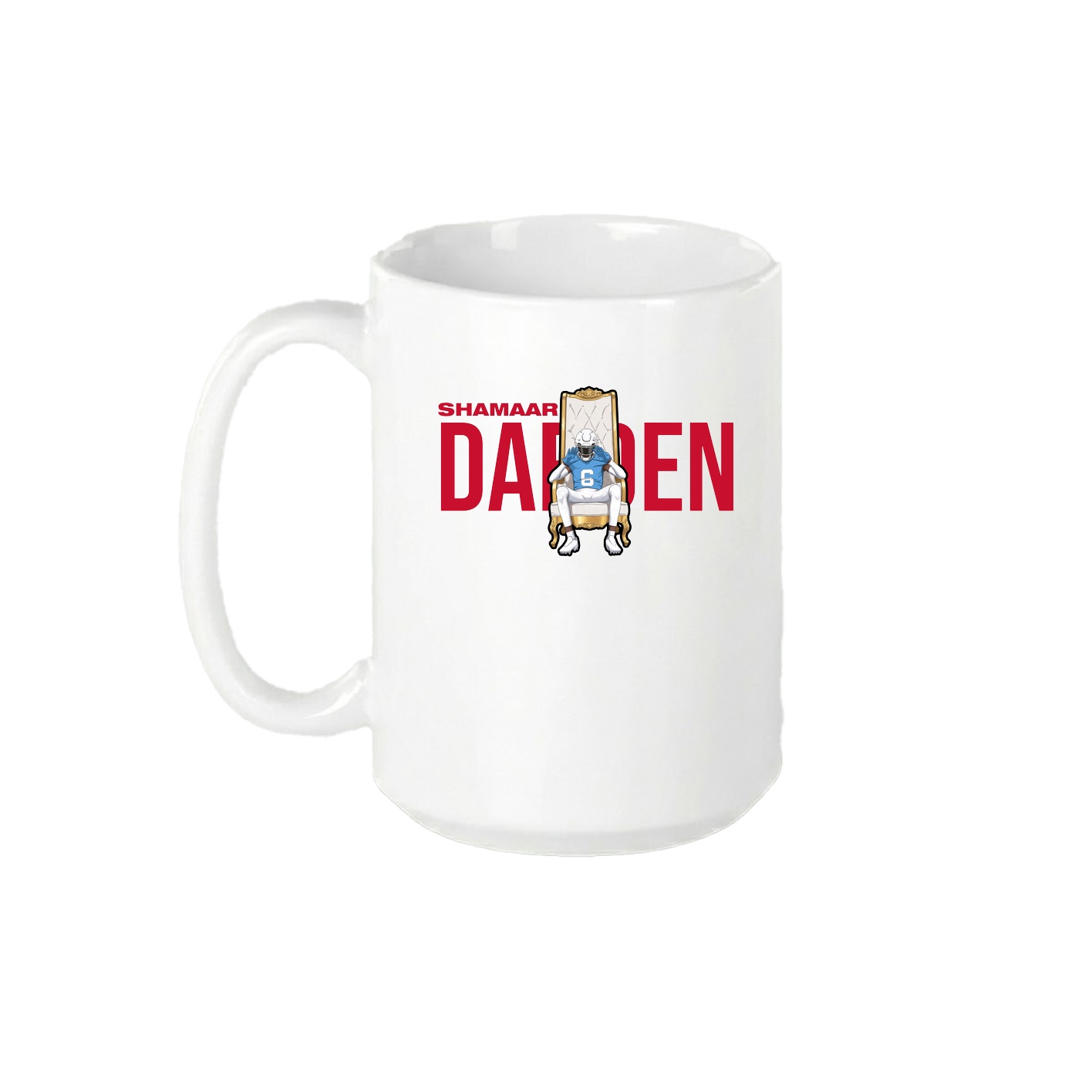 15oz Coffee Mug — Player Name in White