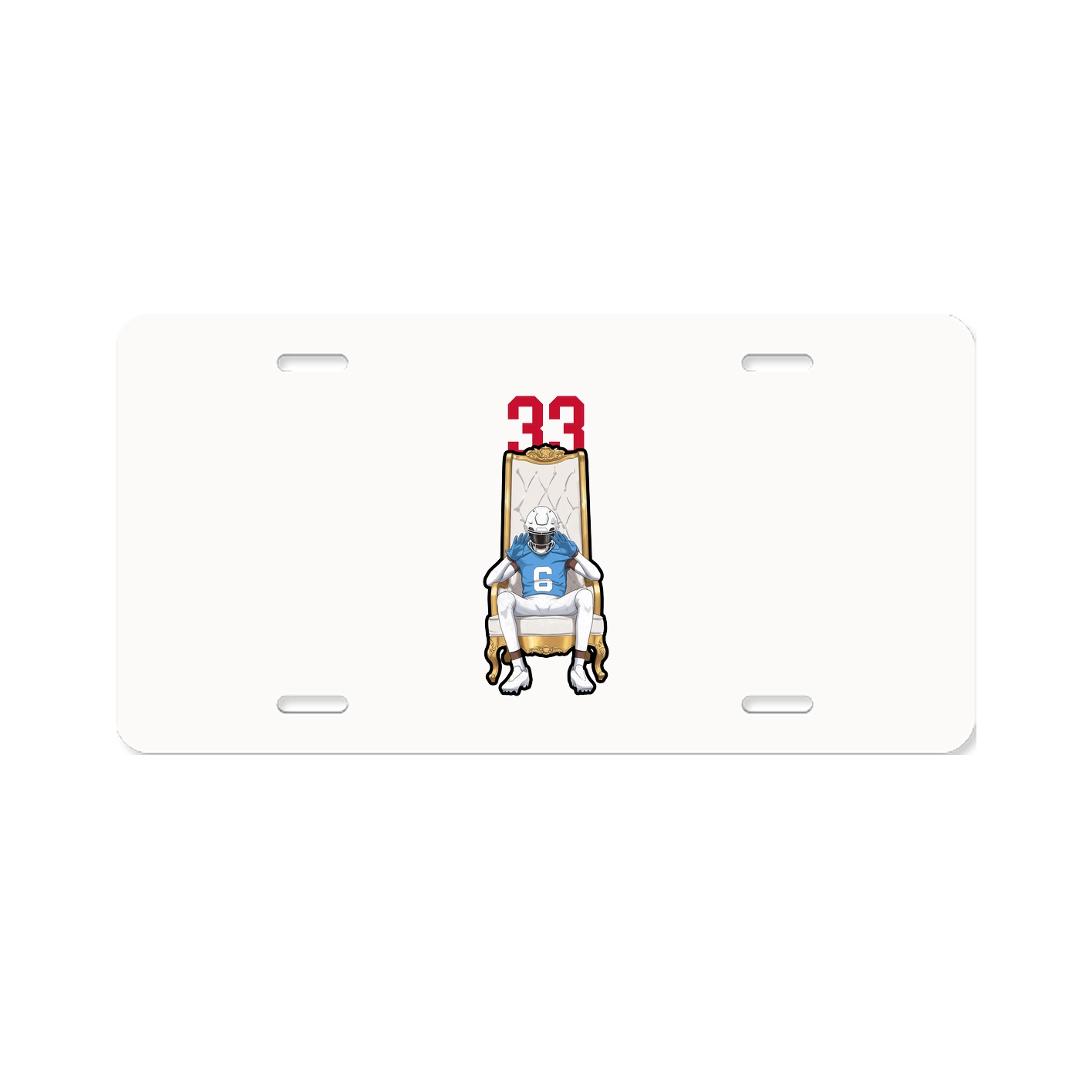 License Plate — Number Top in Classic