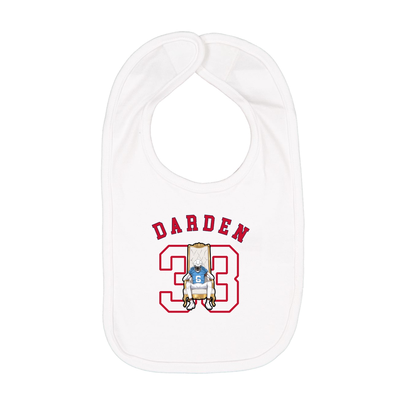 Infant Bib — Shirsey Arch in White