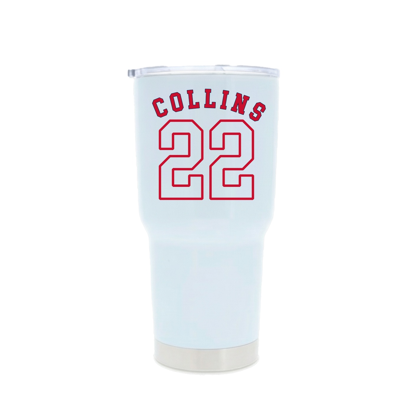 30oz Stainless Steel Tumbler — Shirsey Arch in White