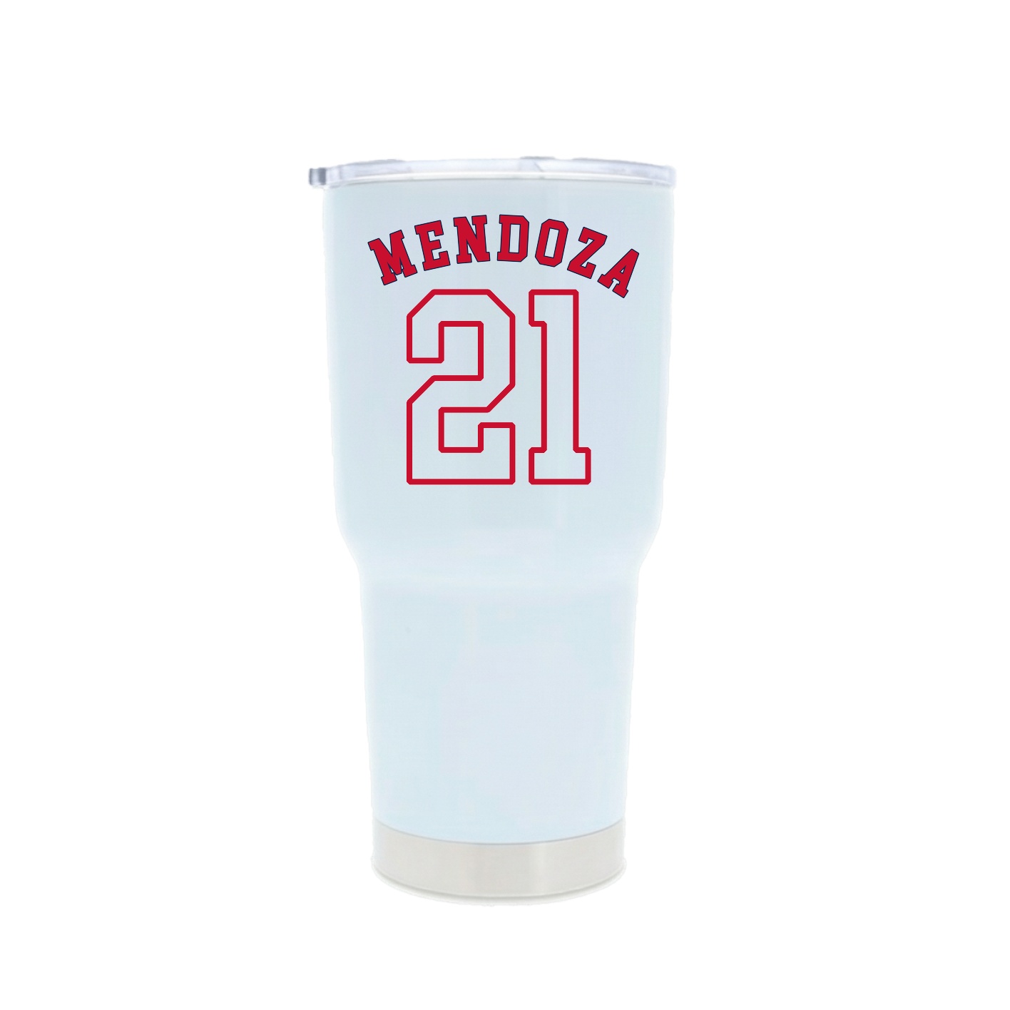 30oz Stainless Steel Tumbler — Shirsey Arch in White