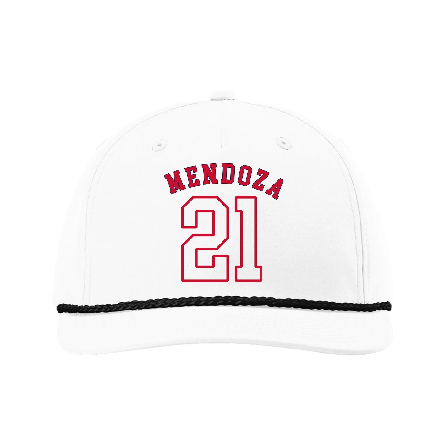 Five-Panel Classic Rope Cap — Shirsey Arch in White