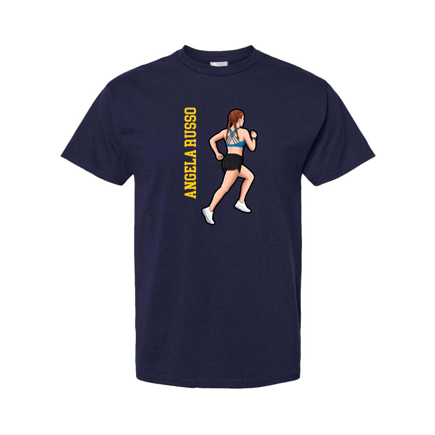 Youth Tee — Name Vertical in Navy