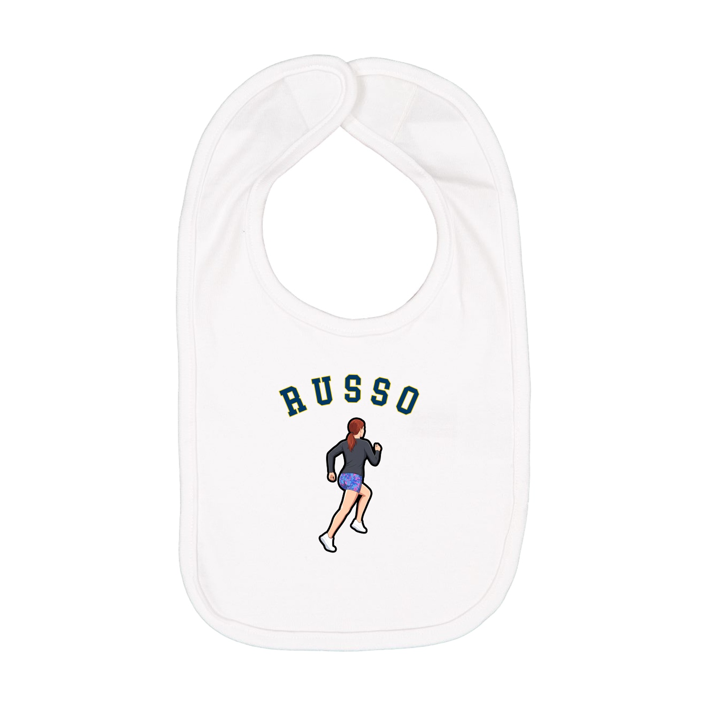 Infant Bib — Shirsey Arch in White