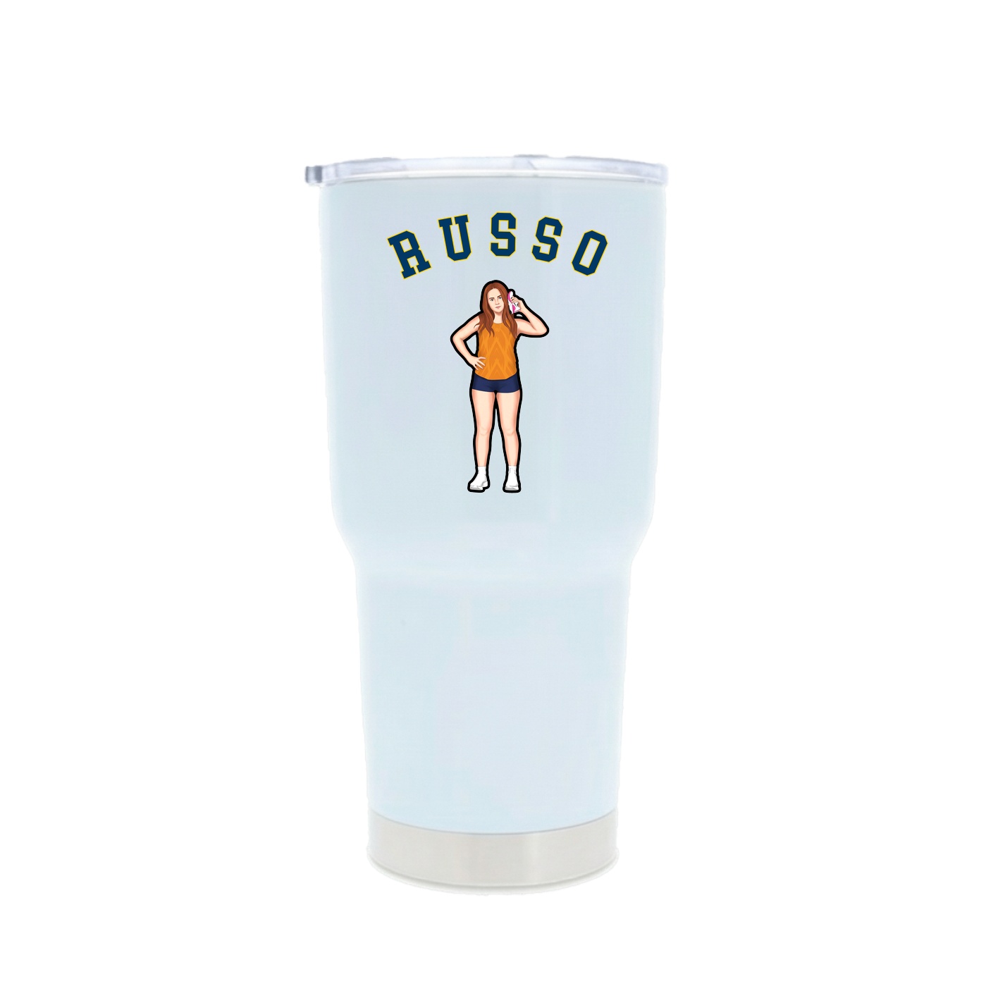 30oz Stainless Steel Tumbler — Shirsey Arch in White