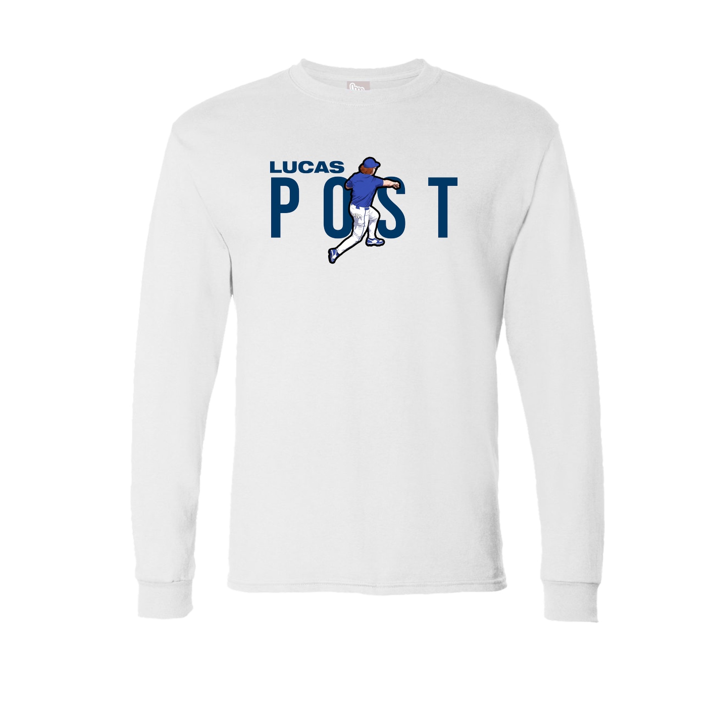 Long Sleeve Tee — Player Name in White