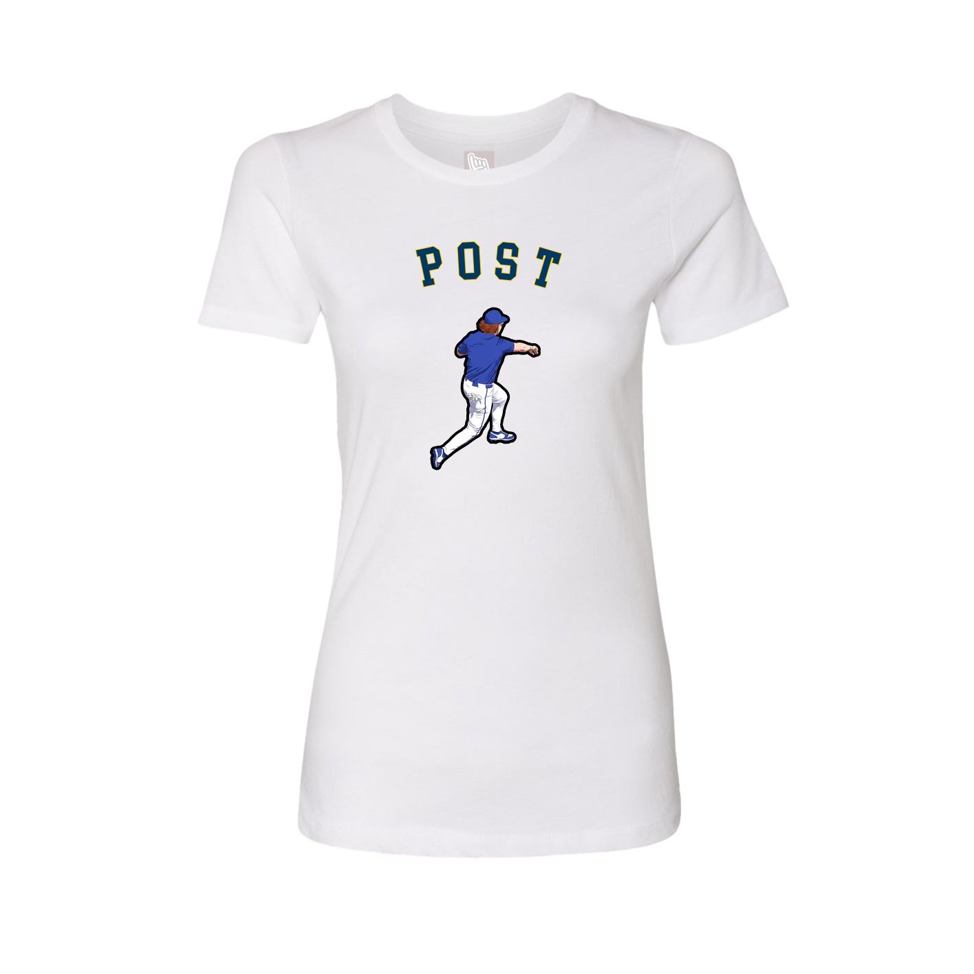 Fitted Women's Tee — Shirsey Arch in White